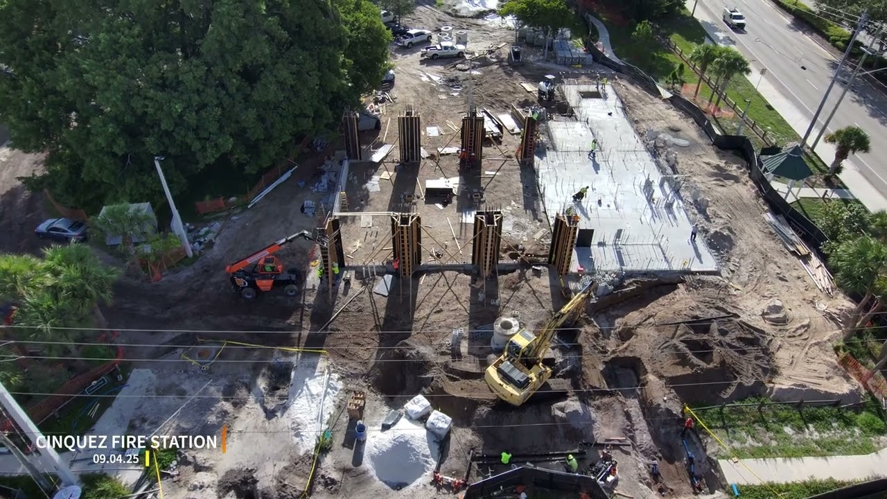Cinquez Fire Station Construction 11 13 25