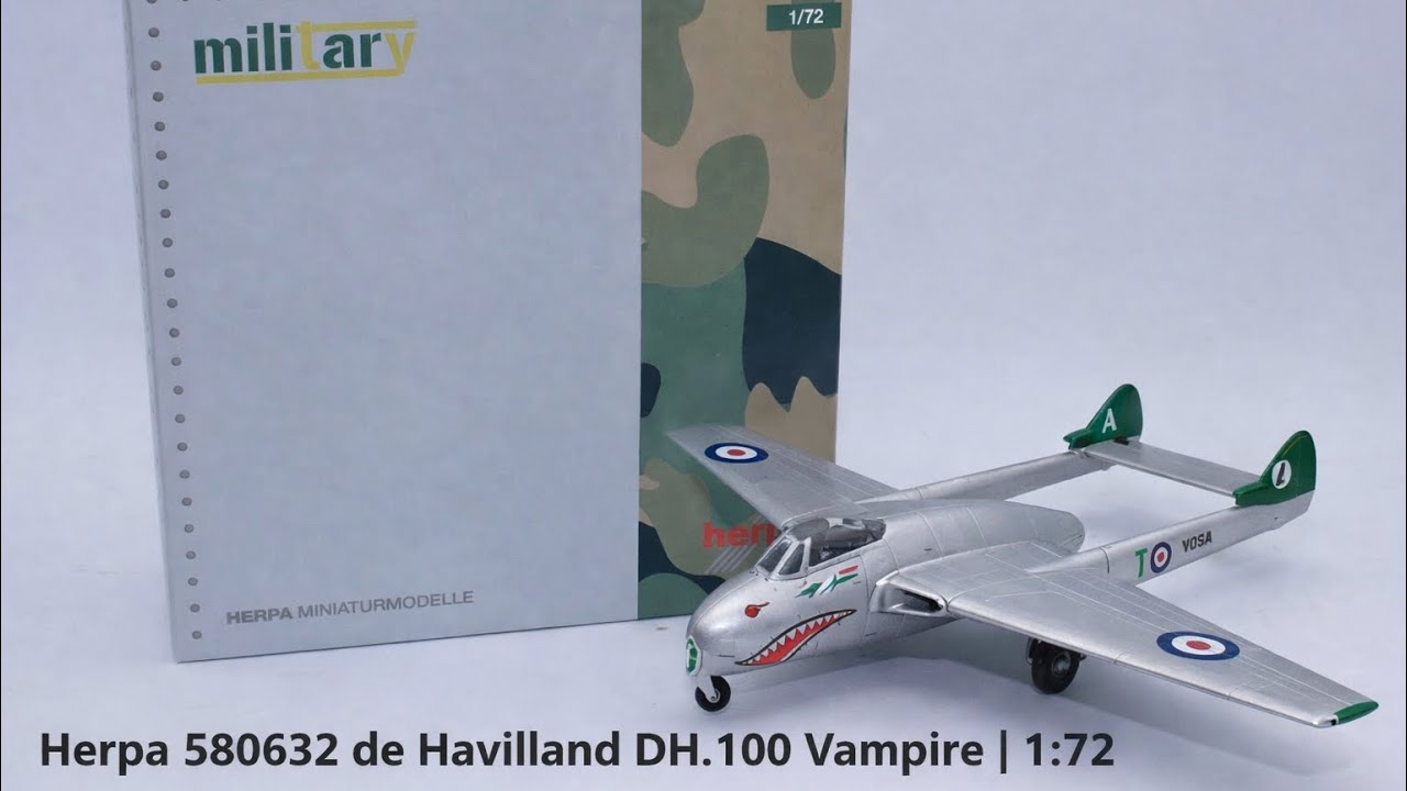 Herpa de Havilland DH.100 Vampire | 1:72 Diecast Model Review (British Legend)