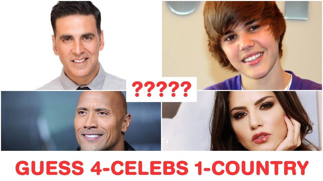 Guess Country from 4 Celebs - Celebrity Quiz 1