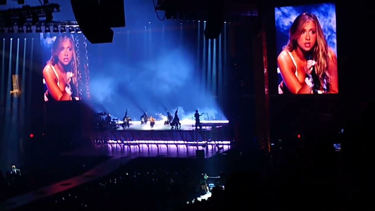 Tate McRae- Purple Lace Bra: Cleveland Concert 8/29/25 