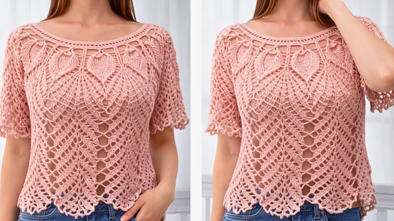Blusa Crochet MUY FÁCIL en 1 Pieza 🧶 | Paso a Paso para Principiantes #crochet