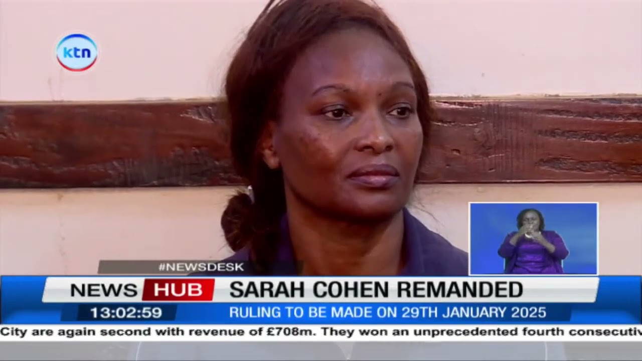 Sarah Cohen to be remanded at Langata women prison over husbands murder