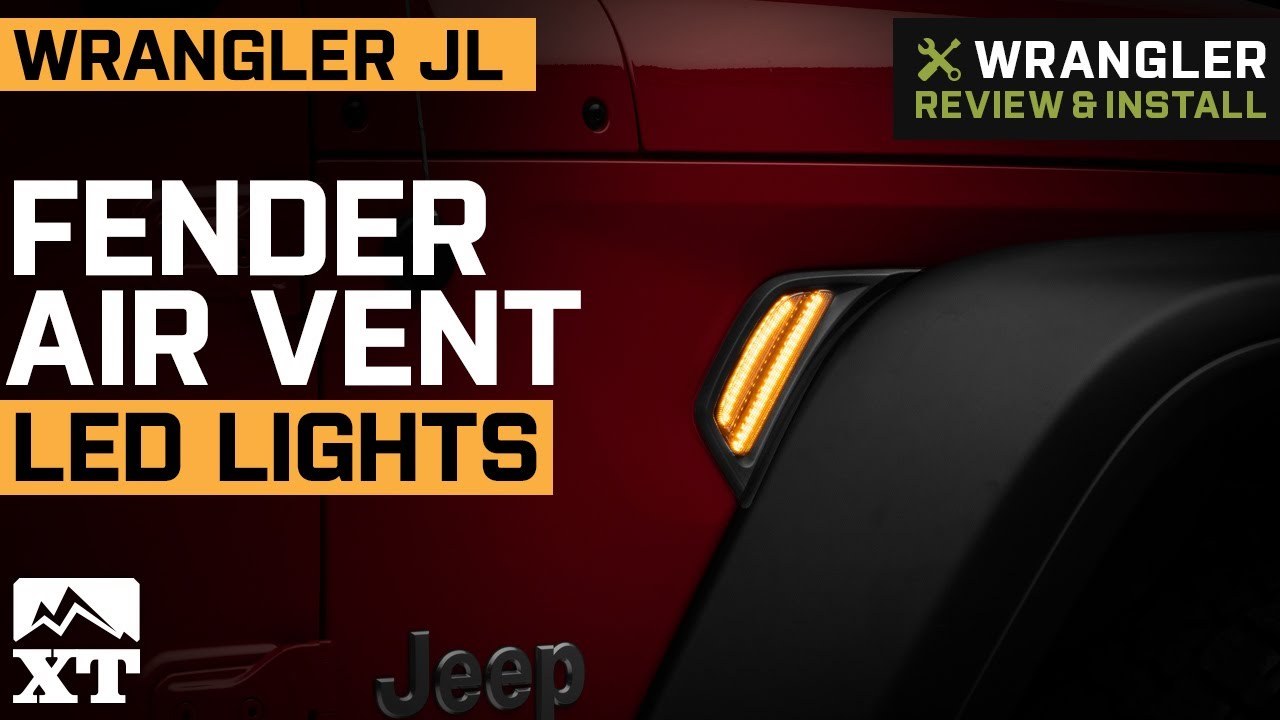 Jeep Wrangler JL Fender Air Vent LED Lights Review & Install