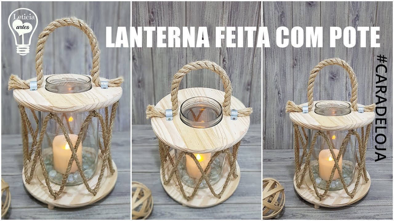 LANTERNA  FEITO COM  POTE  DE CONSERVA | CARA DE LOJA