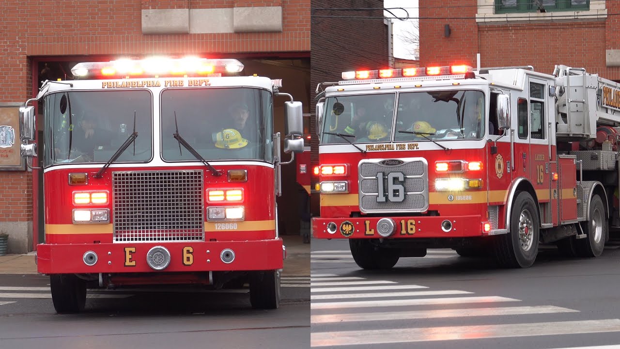 *Everyone Goes* Philadelphia Fire Department Engine 6 & Ladder 16 Responding
