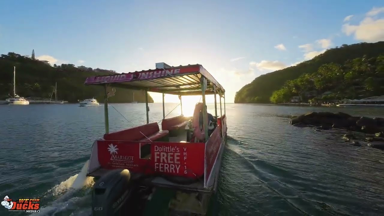 DRONE ST LUCIA DOOLITTLE'S RESTAURANT + BAR, Marigot Bay beach