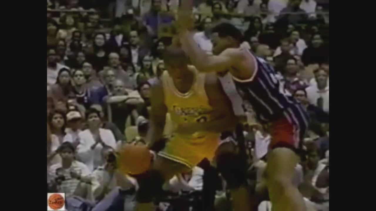 Magic Johnson 26 Points 5 Ast Vs. Rockets, 1996 Playoffs Game 2.