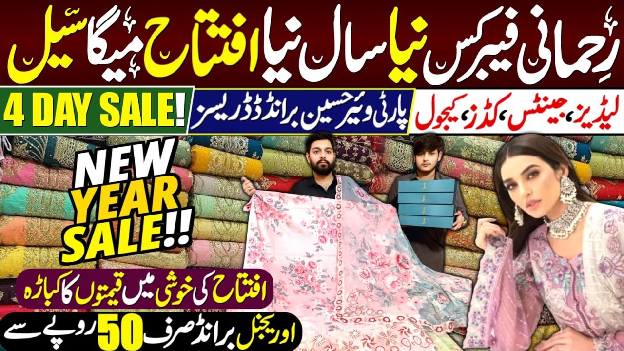 Rehmani Fabrics New Year Grand Opening Sale 🔥 | Ladies / Gents / Kids Wear | Hussainabad Karachi