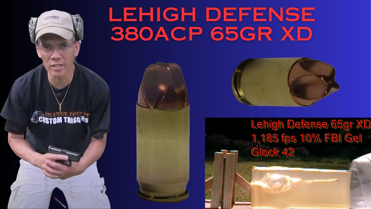 Тест Lehigh Defense 380ACP 65gr Xtreme Defense против Federal Hydra Shok Glock 42 на листовом мет...