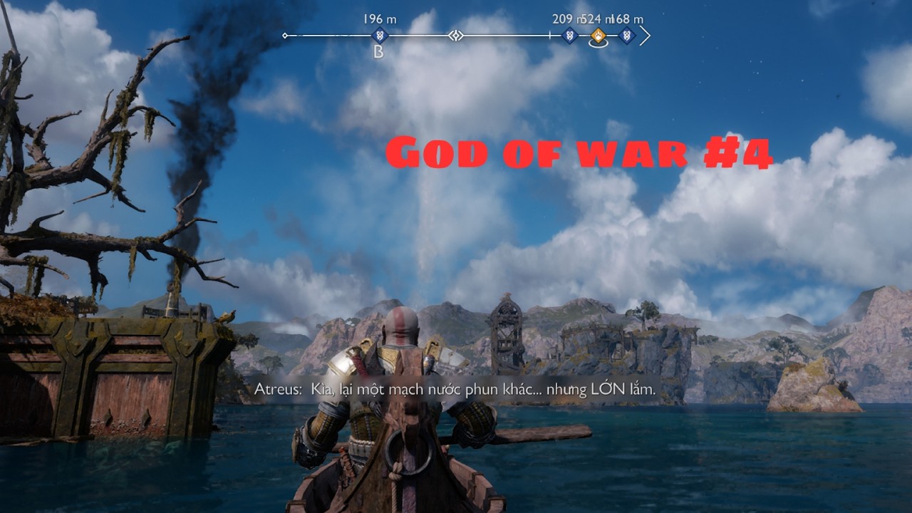 Kratos cùng đứa con tiêp tục đi du hành kiếm các vị thần - God of war Ragnarok phần 4