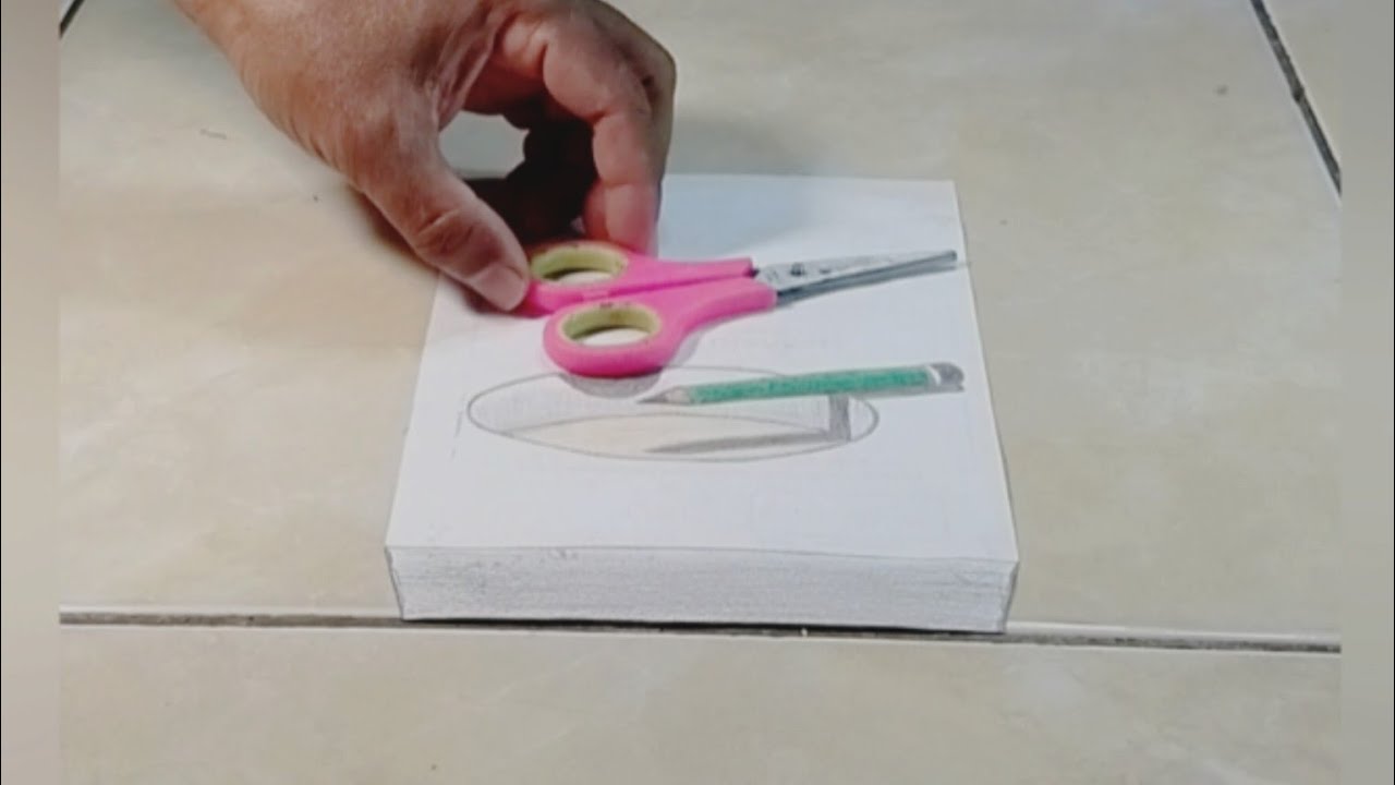 Menggambar 3 dimensi.benda berlubang.#menggambar3d #gambar3d 