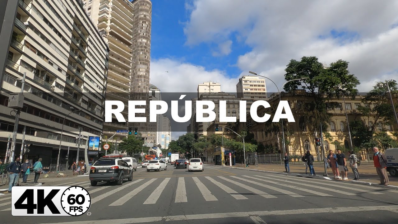 [4K60fps] Driving República Sao Paulo Brazil -MT4K-