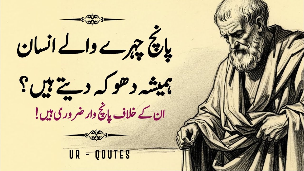 5 Types of Two-Faced People Who Always Deceive | Dark Psychology Wisdom | Golden Words | Urdu Qoutes
