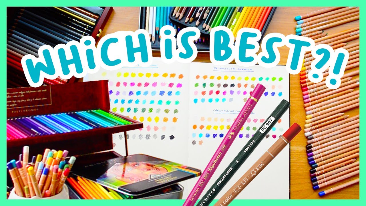 Swatching & testing coloured pencils! Luminance vs Prismacolor vs Polychromos ✏️