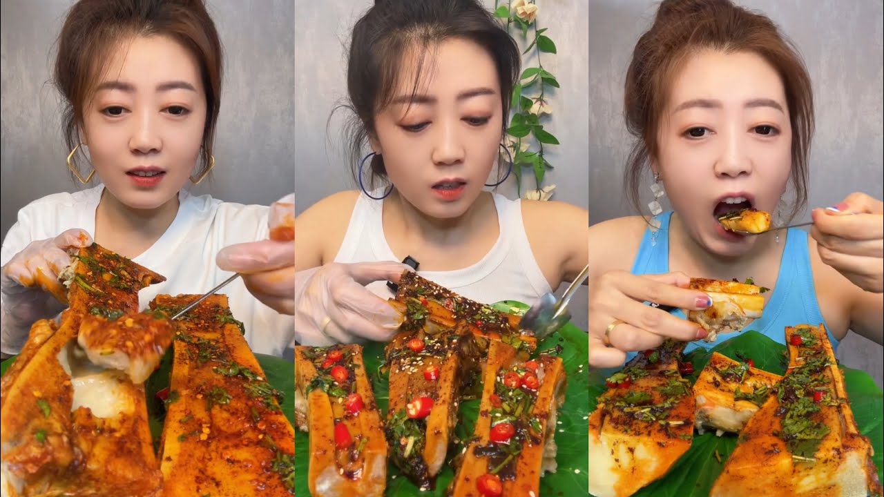 asmr super fatty spicy bone marrow mukbang - thánh ăn tủy xương siêu cay - mukbang eating show #774
