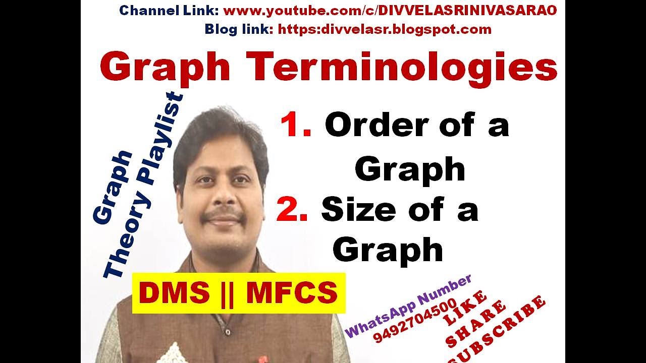Order and Size of a Graph || Order of a Graph || Size of a Graph  || Graph Theory || DMS || DS ||
