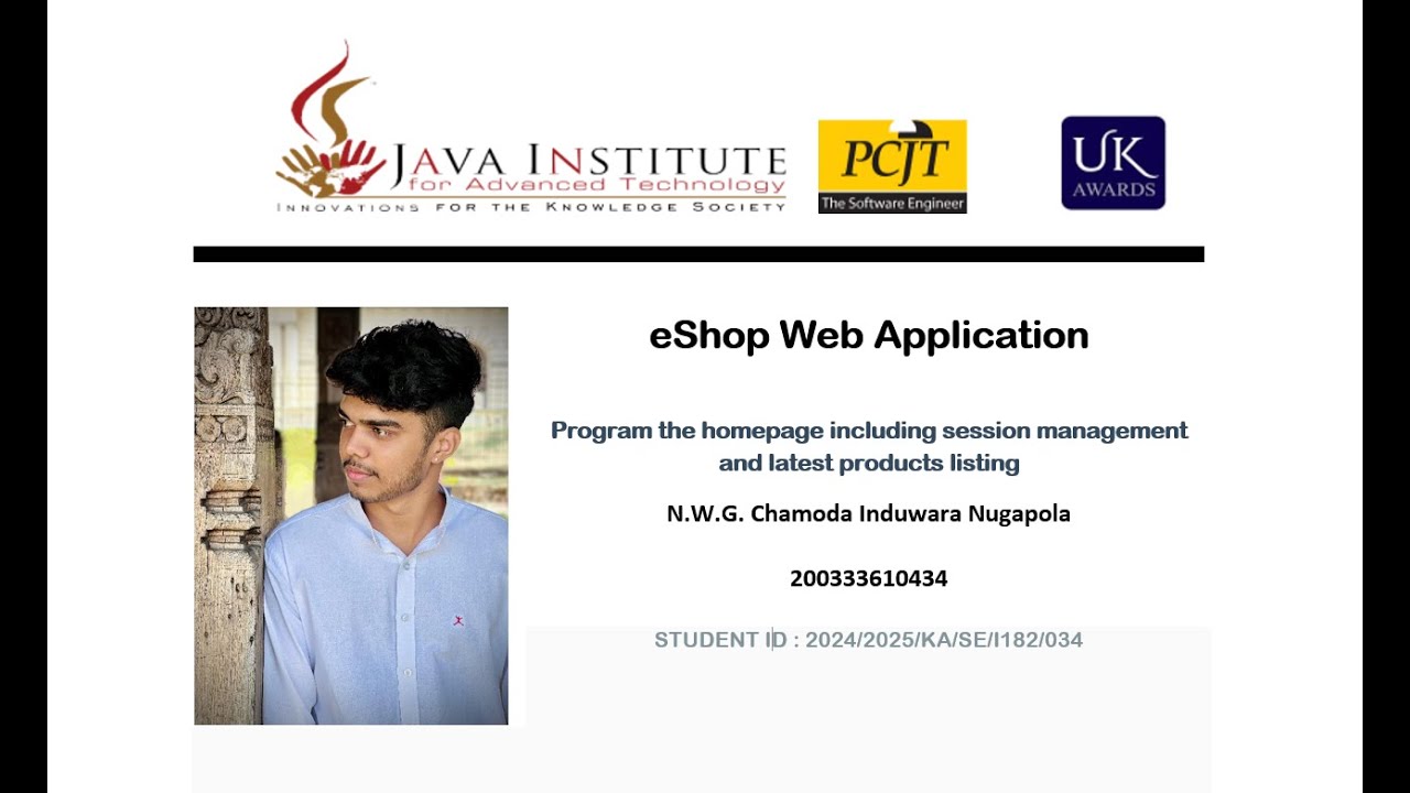 Program the homepage including session management and latest products listing