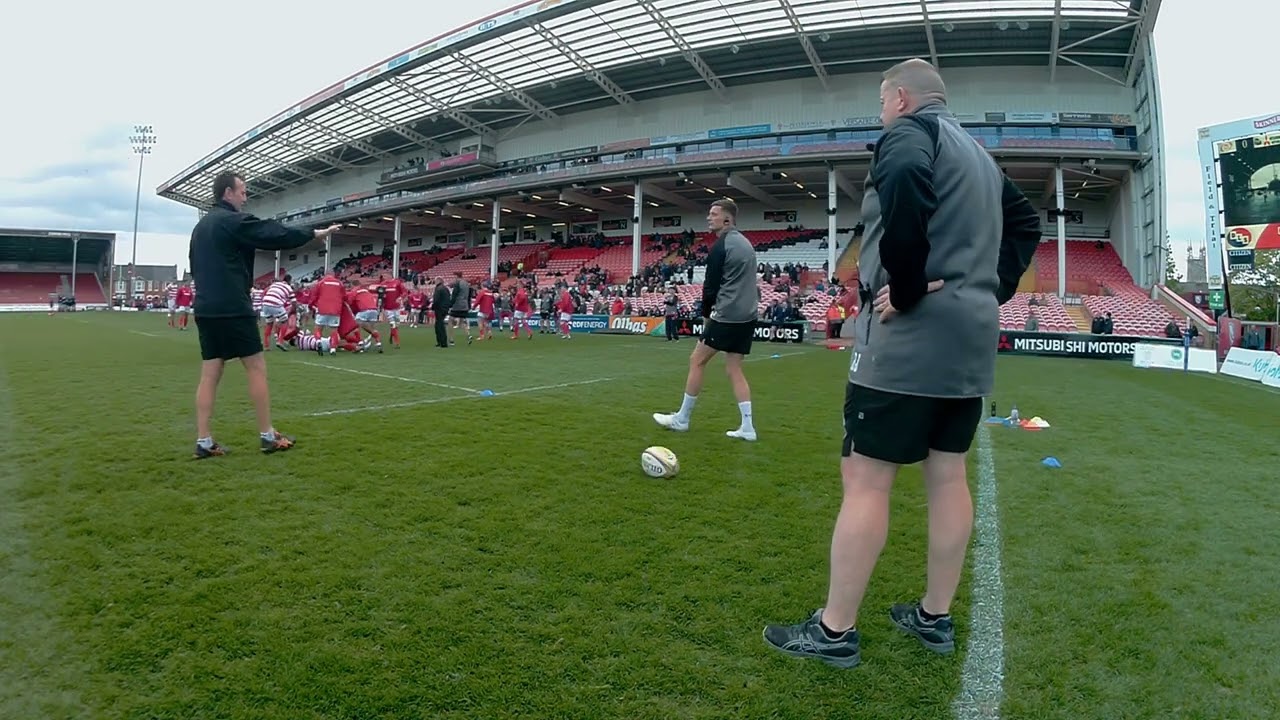 PRE MATCH WARM UP WITH THE BRITISH ARMY