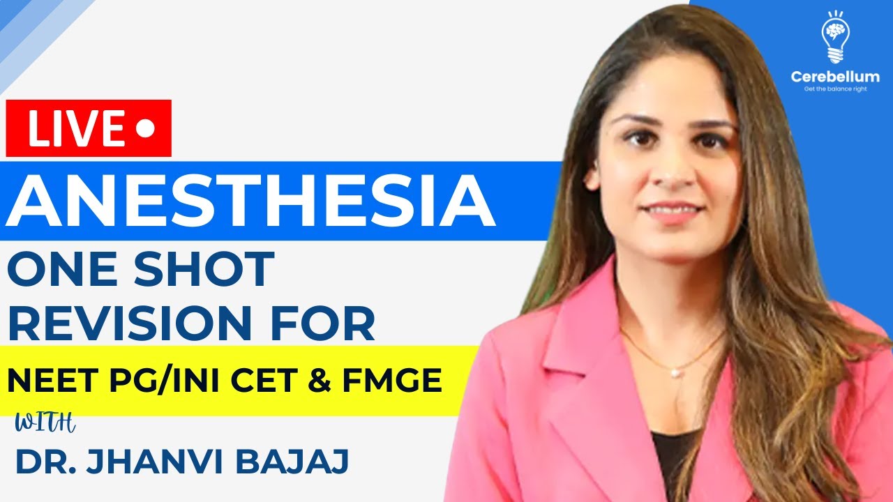 Anesthesia Rapid Revision for NEET PG | INICET | FMGE by Dr. Jhanvi Bajaj.