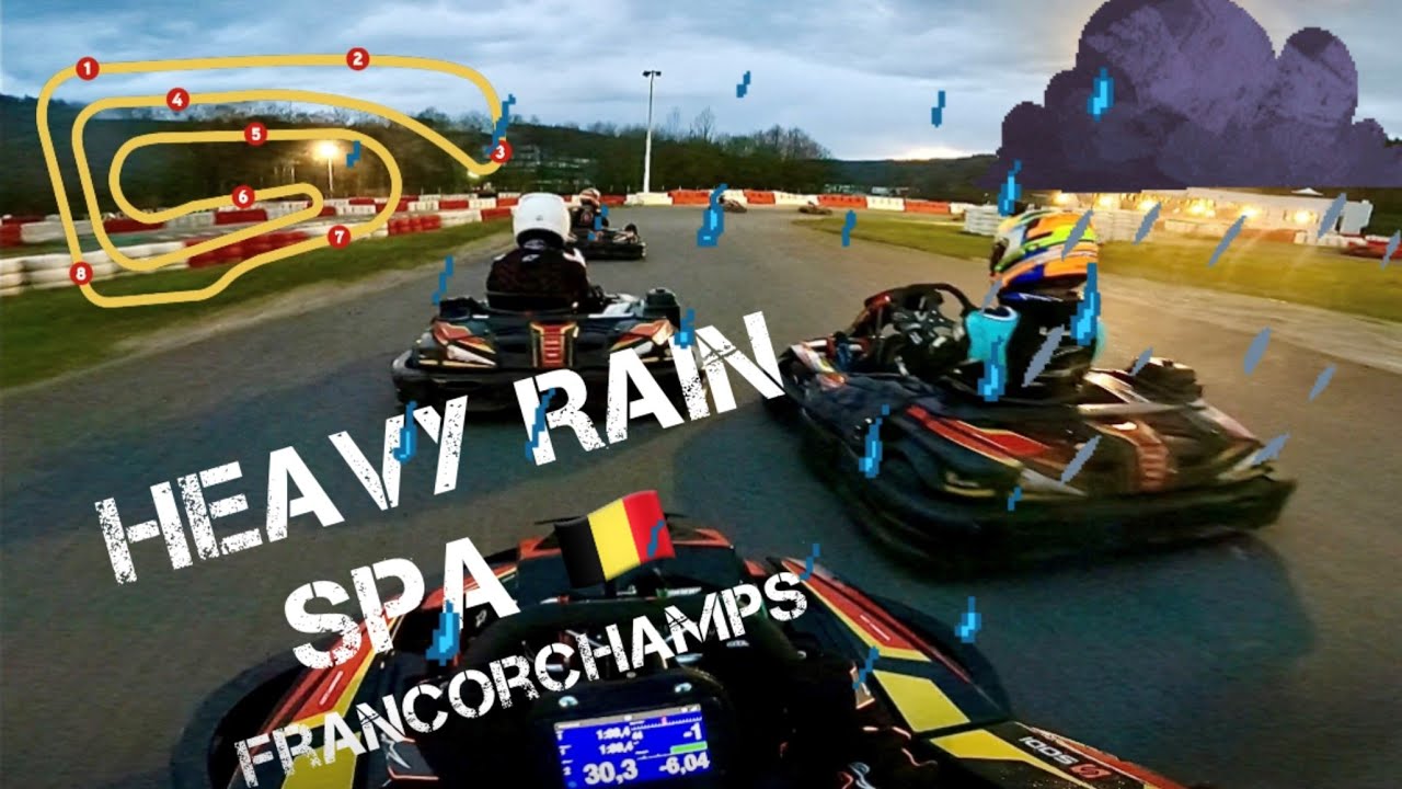 TRAINING HEAVY RAIN SPA francorchamps 🇧🇪 Formula Karting Benelux