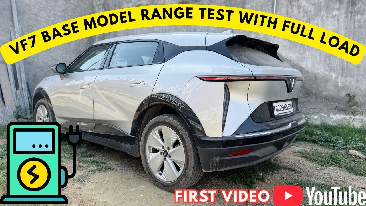 Vinfast VF7 Earth Variant Range Test 🔥| 59.6 KWH Battery Pack & Claimed Range 438 KMS 