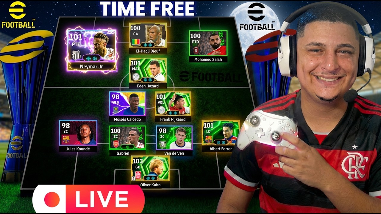 Neymar Destruiu na Liga efootball! TIME FREE RUMO À 1ª DIVISÃO 🚀 | eFootball 2026 AO VIVO #167