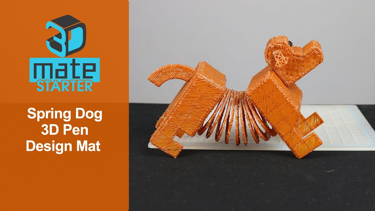 Spring Dog made with 3Dmate STARTER - 3D Pen Mat