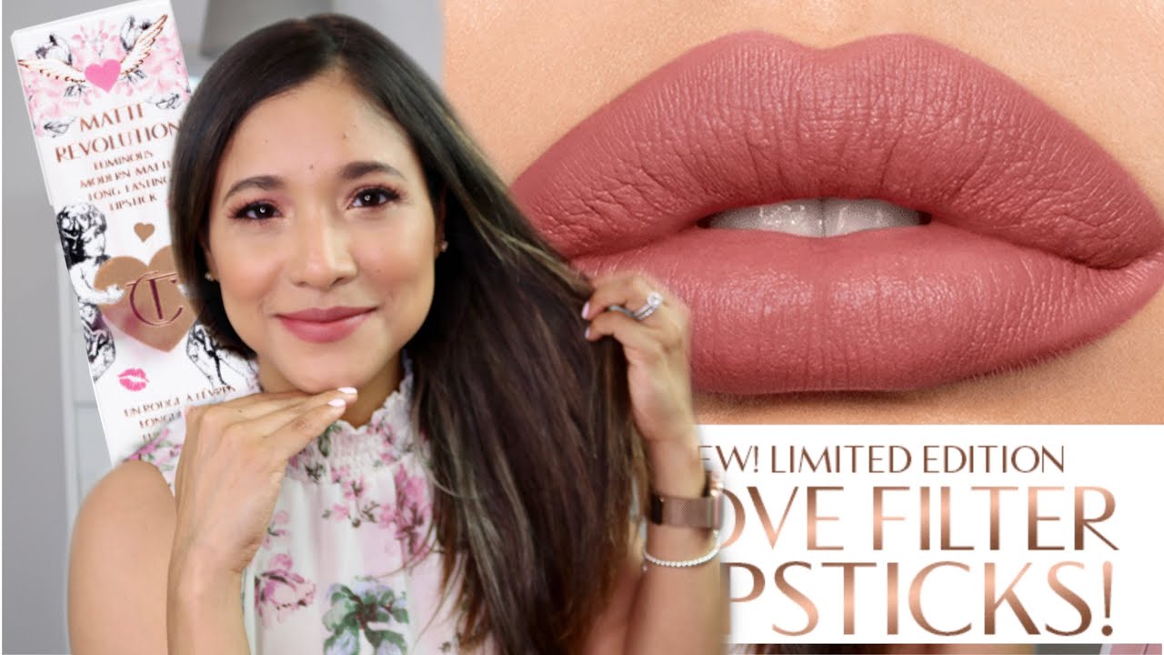 NEW CHARLOTTE TILBURY LOVE FILTER LIPSTICKS REVIEW AND SWATCHES, WEDDING BELLES, FIRST DANCE