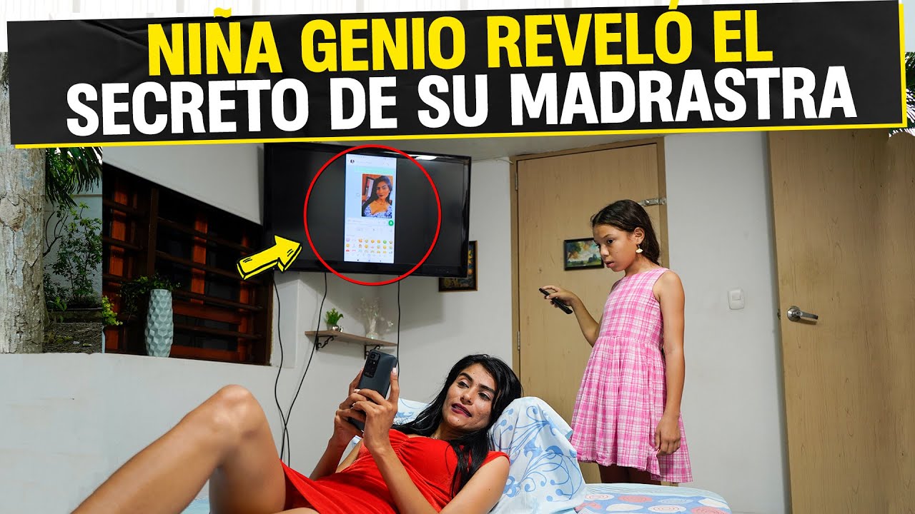 Niña genio revela el secreto de su madrastra con un mensaje en el televisor