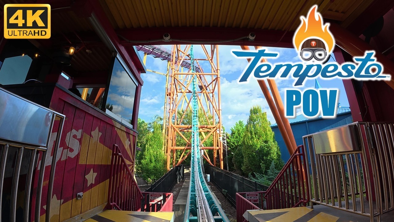 Tempesto POV (4K 60FPS), Busch Gardens Williamsburg Premier Rides Sky Rocket II | Non-Copyright