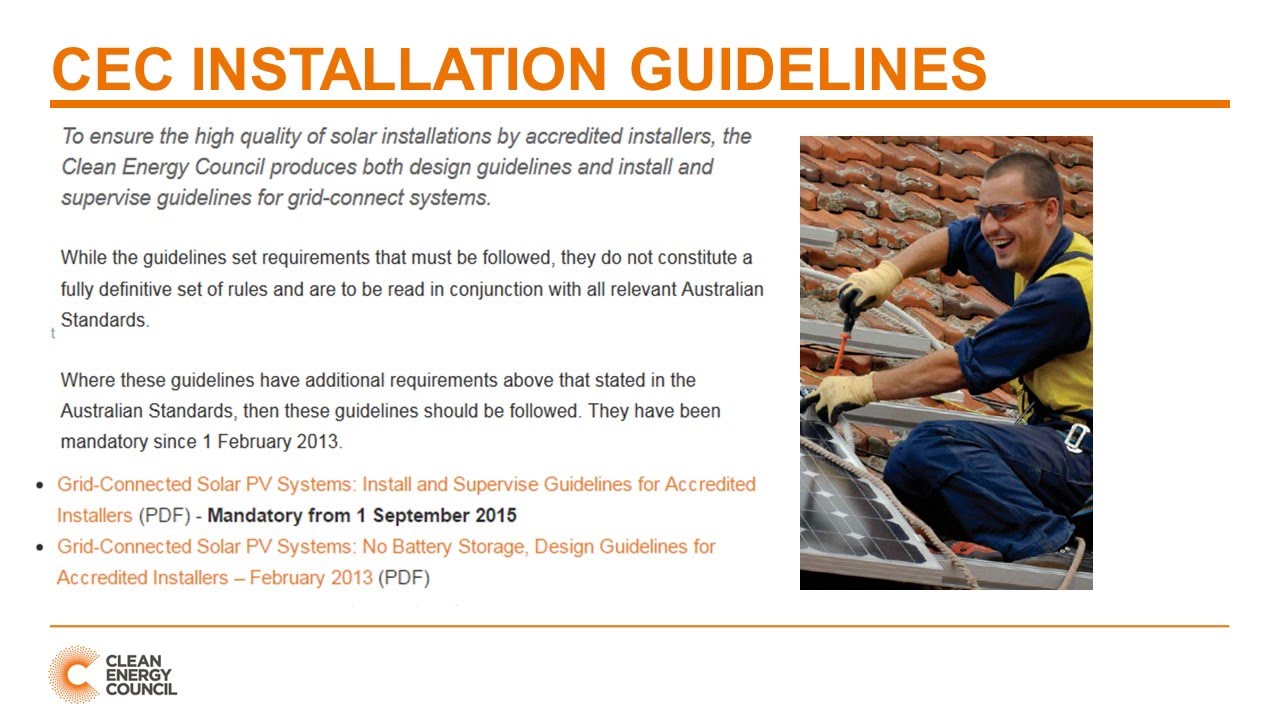 Incoming solar installer series – webinar 2: CEC guidelines and demerit points