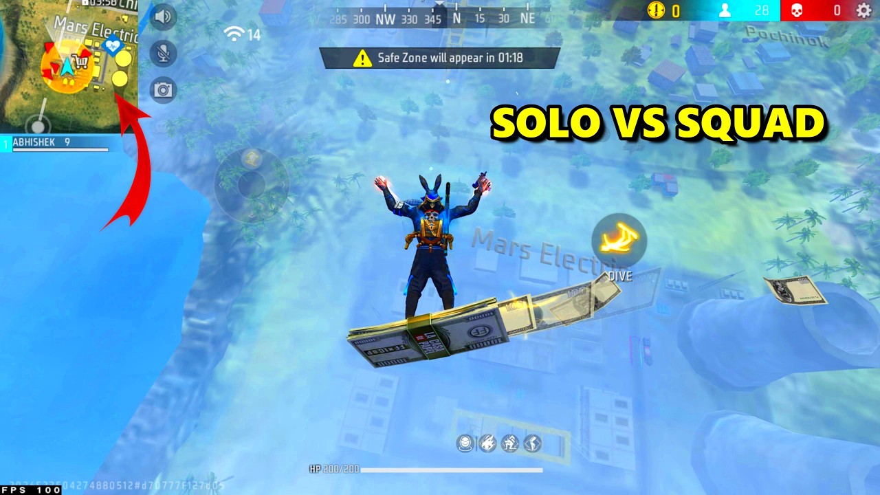 AJ GAMING OverPower Solo vs Squad Gameplay - Garena Free Fire