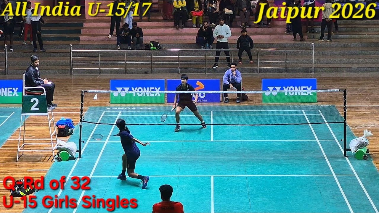 Vanya Chaudhari Vs Sennila. C. C, U15 Girls Doubles, Q-Rd of 32, All India Jaipur Jan 2026