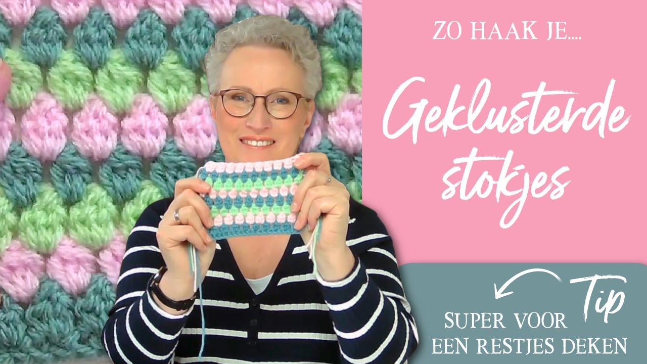Cluster stokjes haken #haken #crochet
