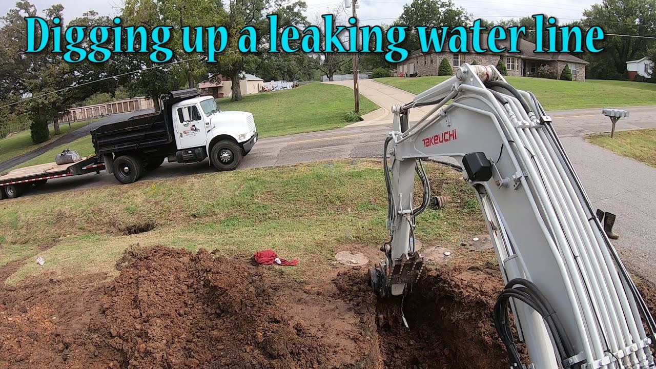 Digging Up A Leaking Water Line