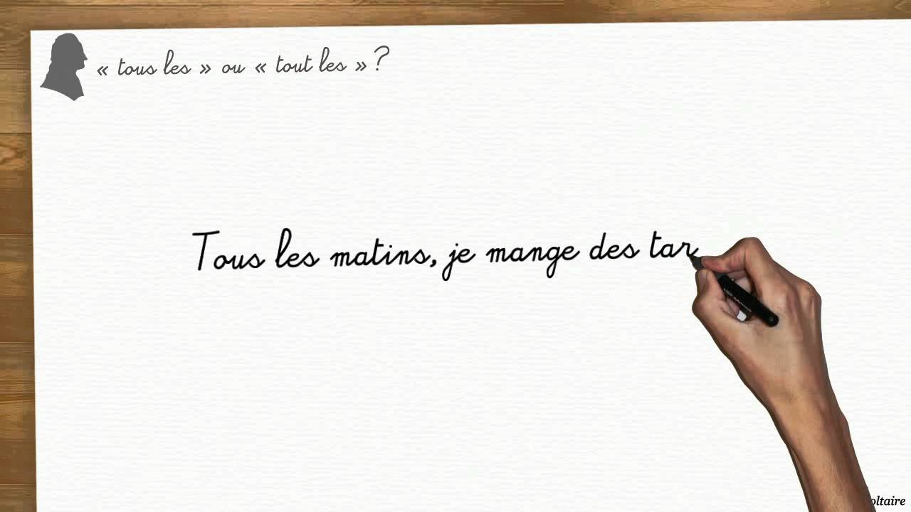 &laquo; tous les &raquo; ou &laquo; tout les &raquo; ? | L'orthographe avec Projet Voltaire