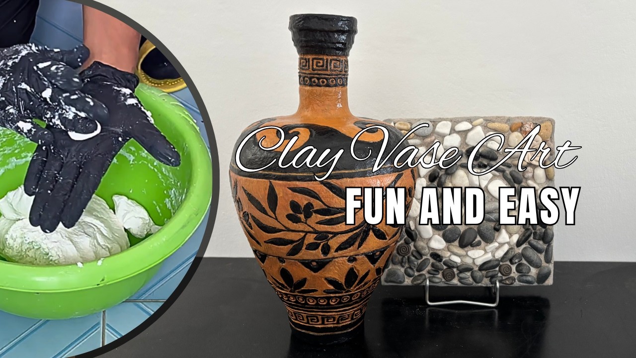 Make Your Own CLAY Vase at Home with Easy Kiln Free Fun!