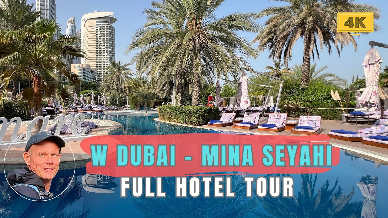 W Dubai Mina Seyahi - Full Hotel Tour - Breakfast - Pool - GYM - SPA - Restaurant - [4K]
