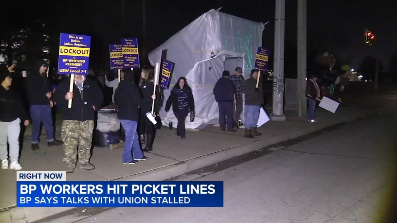 На нефтеперерабатывающем заводе BP в Уайтинге введен локаут для рабочих.
