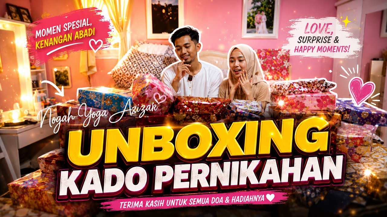 UNBOXING KADO PERNIKAHAN Yoga 💍 Azizah Terimakasih Yg udah ngirim Hadiah  #syaircintayogazizah 