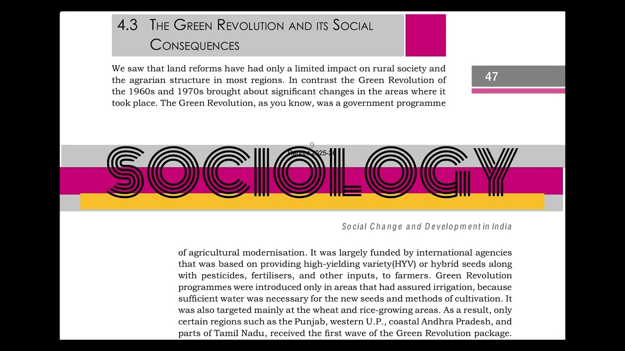 The Green Revolution and it’s Social Consequences | Class 12 Sociology 