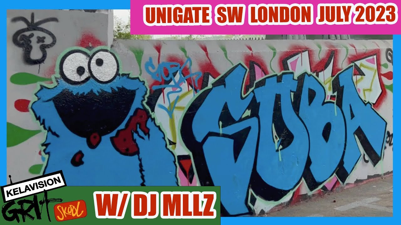 UNIGATE, SW LONDON GRAFFITI WALK JULY 2023 //KELAVISION GRIT SCHOOL with DJ MILLZ