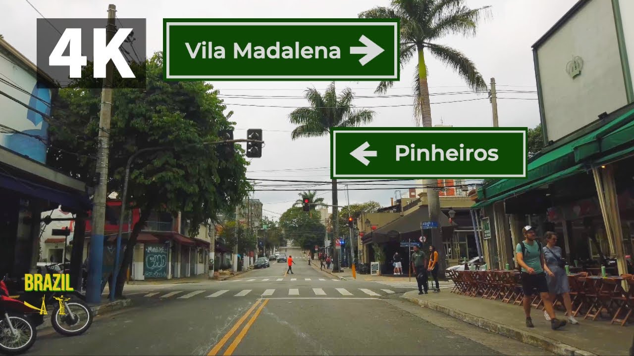 [4K] Uma volta pelo Bairro de Pinheiros e Vila Madalena, São Paulo