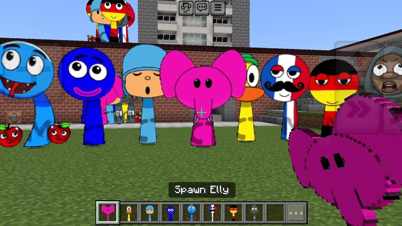 Sprunki OC Elly added (from Pocoyo) in Minecraft PE
