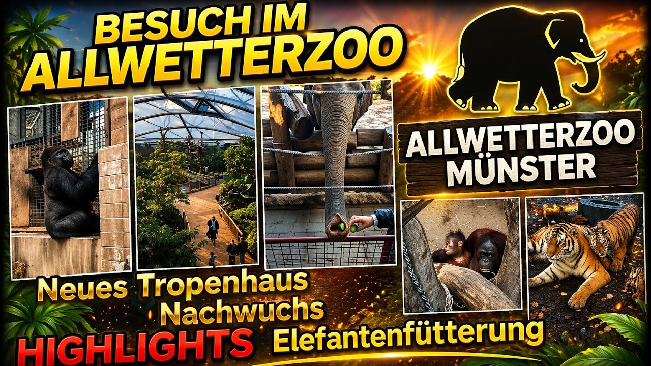 🐾 Allwetterzoo Münster – Alle Highlights! 🦁🐘 Neues Tropenhaus & süße Tierbabys!