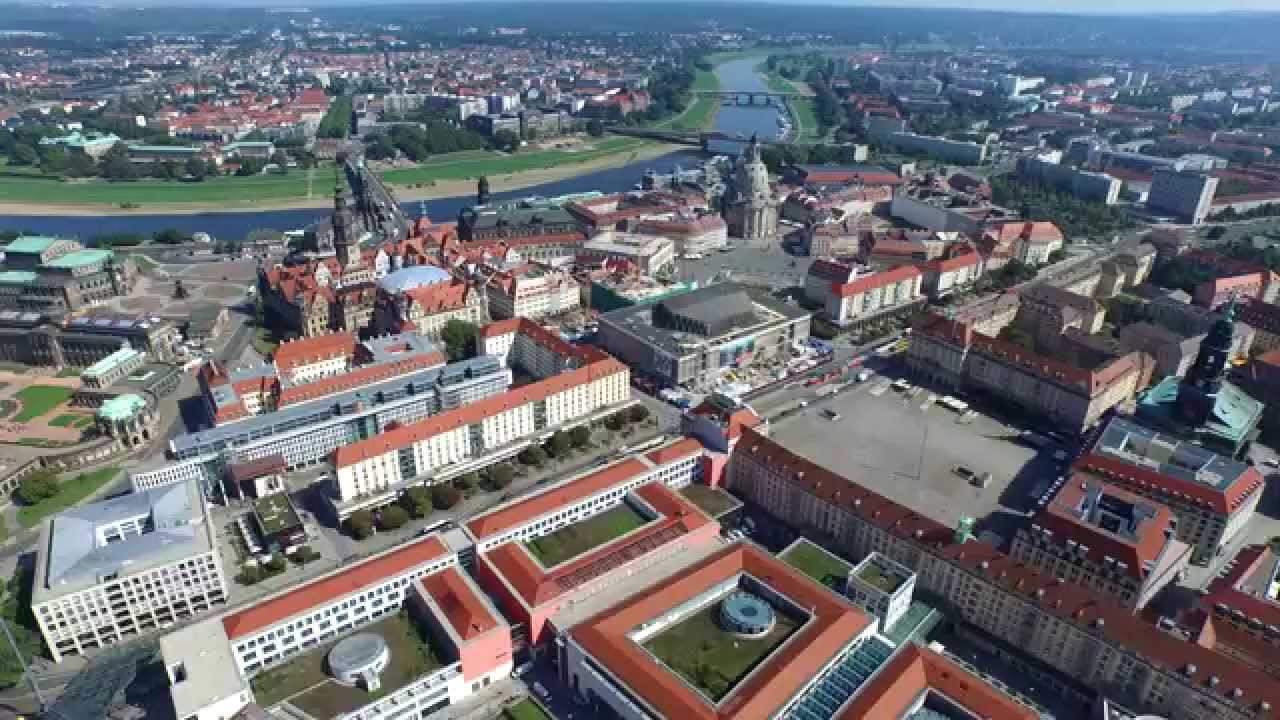 Dresden From Sky - 4K Drone Video