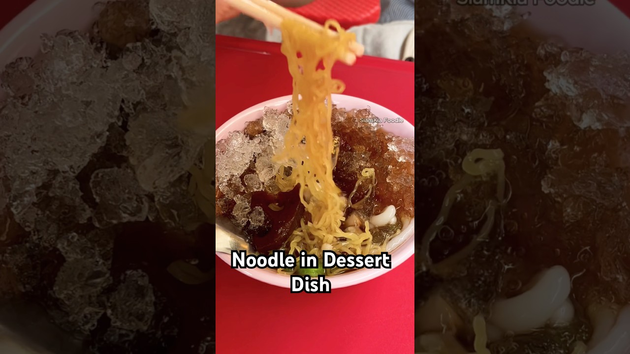 Experiencing Yaowarat Noodle Dessert 🍨 - Che Muai Mi Wan #fypシ #streetfood #food #bangkok #shorts