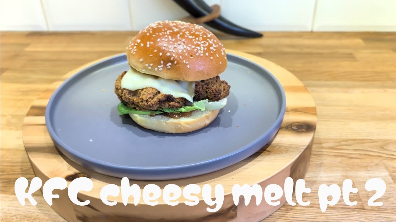 KFC Cheesy melt burger pt 2 where is make this burger for 5.50 cheaper than KFC