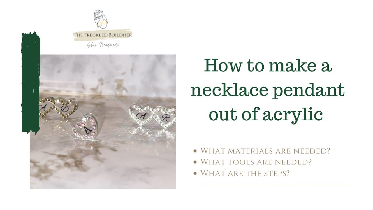 How to Make a Necklace Pendant with Clear Acrylic | Acrylic Jewelry