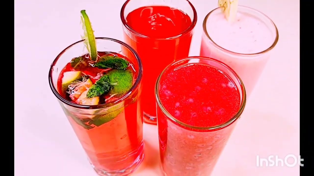 ইফতারের স্পেশাল চারটি রুহ আফজা  শরবত রেসিপি /Iftar Special rooh Afza Sharbat recipe 